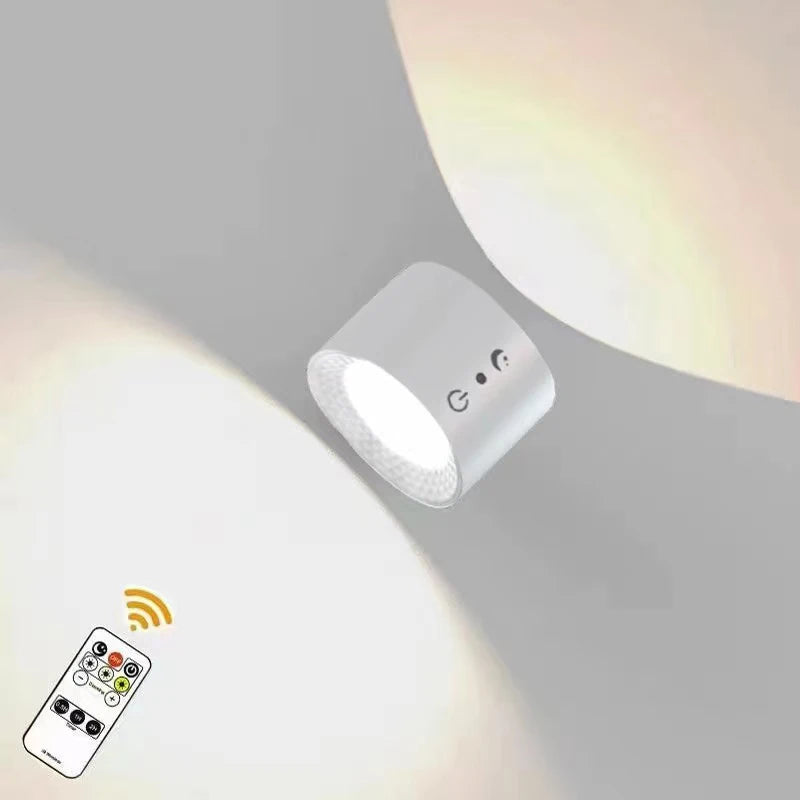 Applique murale LED rotative à 360° à double tête – Commande tactile et à distance