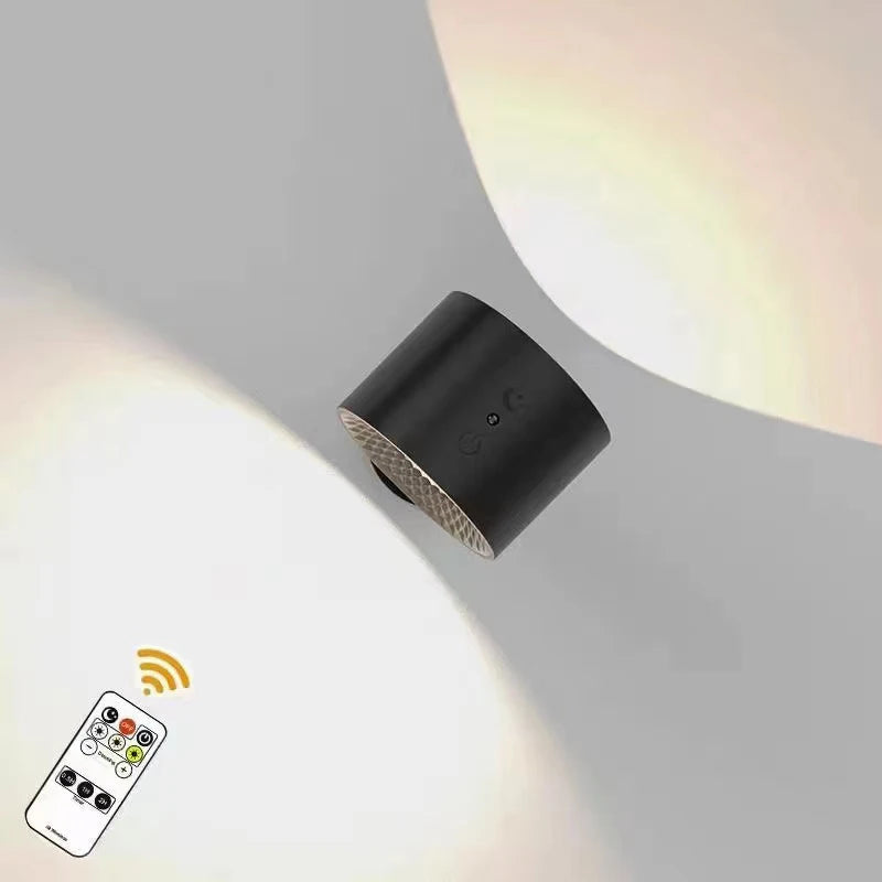 Applique murale LED rotative à 360° à double tête – Commande tactile et à distance